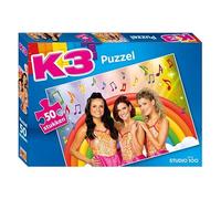 K3 Vestido de sirena Puzzle - Colorido rompecabezas de 50 piezas de cartón