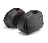 K33N - Kappa Set 2 Maletas laterales MONOKEY® 33 Lt. con ventanilla (negro base)