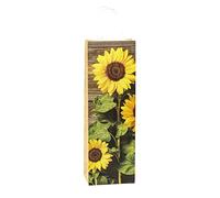 K3T 88282 - Bolsas de regalo de papel kraft con girasol, paquete de 3 unidades, tamaño: botella (alto x ancho x profundidad x 8 cm, sin asa)