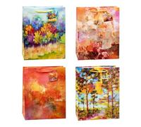 K3T Art on Canvas 87319 - Bolsas de regalo (4 unidades, tamaño grande, 32 x 26 x 13,5 cm), color negro