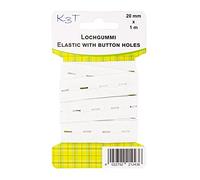 K3T Cinta de goma perforada, 20 mm x 1 m, color blanco, número de referencia 81243 K3T