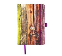 K3T Cuaderno A5 Dotted, diseño de rayas, 192 páginas, con bolsillo interior, marcapáginas, cierre elástico y soporte para bolígrafo, número de referencia 63125