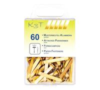 K3T Grapas para bolsas de patrones, 60 unidades, longitud 31 mm, cabeza redonda