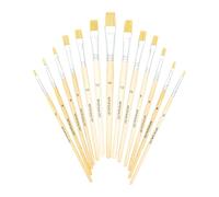 K3T Juego de 13 Pinceles de cerdas Naturales (tamaños 2, 4, 6, 8, 10, 12 y 14), Mango Natural, número de Referencia 49014