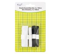K3T Juego de 4 bandas elásticas de goma, colores blanco y negro, número de referencia 81104 K3T