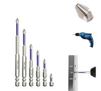 k5 anti slip bit,6pcs high magnetic screwdriver drill bit set,K5 Impact Resistant Non Slip Bit,Strong Magnetic Durability Screwdriver Drill Bit Set, for Home Diy Professional Use-6pcs