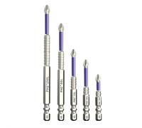 K5 - Juego de brocas antideslizantes resistentes a los impactos - Brocas de destornillador de alto imán para taladros manuales y destornilladores de impacto, para uso doméstico e industrial (50-65-70