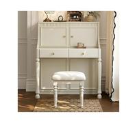 K5C7S3W9D6 Tocador Elegante tocador francés Color Crema, Escritorio de Maquillaje for Dormitorio, Perfecto for Espacios pequeños con Madera Maciza Muebles de Dormitorio