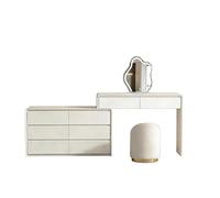 K5C7S3W9D6 Tocador Tocador Lacado de Madera Maciza Primera Calidad, Mesa Maquillaje Minimalista Moderna Estilo cremoso for Dormitorio Muebles de Dormitorio