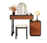 K5C7S3W9D6 Tocador Tocador pequeño de Estilo Chino, tocador Pintado Madera Maciza con cajón for Dormitorio Muebles de Dormitorio