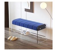 K5d1P9m7 Banco Zapatero para Pasillo Banco de Almacenamiento tapizado for Zapatos - con Asiento cojín Tela y zapateros Perfecto for Entrada, vestíbulo(Blue,80 * 40 * 45cm)