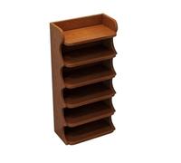 K5d1P9m7 Organizador de Zapatos Zapatero de Madera Seis Capas Adecuado for Uso en pasillos y Salas Estudio(Walnut)