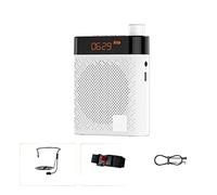 K6 Altavoz Little Bee Profesor Guía turística Dedicated Altaviadores Amplificador con MIC Teléfono Bluetooth Dual-Speaker Amplificador de voz(Avocado)