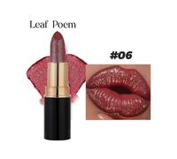 (k6)Diamond Glitter Lipstick, Glitter Lip Gloss, Diamond Lip Gloss Glitter Lipstick Waterproof & Long-Lasting with Sparkling Finish for Party & Daily