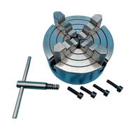 K72-125 Portabrocas de torno independiente de 4 mordazas de 125 mm - Portabrocas de desplazamiento de metal de alta precisión 1 juego