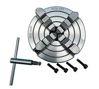 K72-125 Portabrocas de torno independiente de 4 mordazas de 125 mm - Portabrocas de desplazamiento de metal manual de alta precisión for carpintería y mecanizado