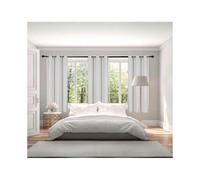 K86 Linen Blackout Grommet Top, 1 Panel Ivory Color Window Treatment Curtain Drapes 63 inch Length 100% light Blocking & Privacy for Bedroom Décor