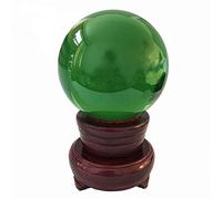 K9 Crystal Ball Soporte de cristal de madera 80mm Mixcolor Art Decor Crystal Prop para accesorios de decoración del hogar-80mm_green