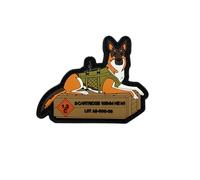 K9 Parche táctico de PVC para perro, insignias de estilo militar, noctilucente, gancho trasero, 8 cm x 8,3 cm