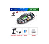 (K989-V2-B1) WLtoys Mini RC Coche de carreras de alta velocidad Todoterreno Control remoto Drift Toys