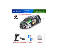 (K989-V2-B2) WLtoys Mini RC Coche de carreras de alta velocidad Todoterreno Control remoto Drift Toys