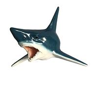 K99 Cabeza de tiburón Decoración de la Pared Fauxy Taxidermy Fauna Silvestre Animal Escultura Colgante Placa Figurine Cabeza Decoración para Uso Exterior o Interior 15 "Tall