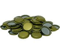 KA26 - Juego de 1000 tapas doradas para cerveza (26 mm, para cerveza, fabricación propia)