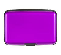 Kaabao Tarjetero pequeño con bloqueo RFID, de metal, delgada, de aluminio, para mujeres y hombres, Púrpura Vibrante, S, Minimalista, compacto, americano