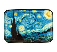 Kaabao Tarjetero pequeño con Bloqueo RFID, de Metal, Delgada, de Aluminio, para Mujeres y Hombres, Vincent Van Gogh, la Noche Estrellada, S, contemporáneo