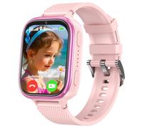 kaacly 4G Reloj Inteligente Niño, Smartwatch Niños con GPS,Chat Familiar,SOS,Teléfono,Videollamadas HD,IP67 Resistente al Agua, Reloj Inteligente Regalo para Niños de 5 a 12 Años (Peach)