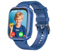 kaacly Reloj Inteligente Niño 4G con GPS Videollamadas HD Chat Familiar SOS Teléfono,IP68 Resistente al Agua, Smartwatch Niños Regalos para Niños Niñas 6-13 años (Blue)