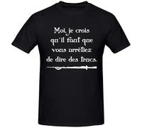 Kaamelott I Think You Have to Stop Saying Things Harajuku Clothing Graphics Unisex 100% Cotton Short-Sleeve T-Shirts M