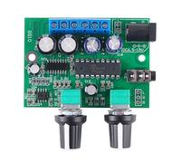 Kaaruisi Amplificadores de subwoofer de 2.1 canales, placa de sistemas de sonido HiFi con entrada de alimentación de 12 V para juego de módulos de amplificador de cine en casa