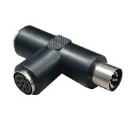 Kaaruisi Cabezal de extensión de micrófono en forma de T de 8 pines, 1 macho a 2 hembra, para un sonido estable, reuniones profesionales, conferencias