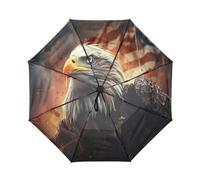 KAAVIYO ÁGuila Americana Fresca Paraguas de Viaje A Prueba Viento,Apertura y Cierre AutomáTicos,Protección Solar UPF 50+ para Niños