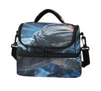 KAAVIYO Arte De La Estrella Del Espacio Komodo Bolsa de Almuerzo Gran Capacidad,Tipo Bandolera Ideal Para el Trabajo Niños Niñas Picnic