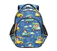 KAAVIYO Autobuses De NiñOs Alegres Mochila Infantil 3-12 Años Bolsa Escolar Mochila para Niños Pequeños
