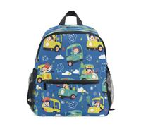KAAVIYO Autobuses De NiñOs Alegres Mochila para Preescolar Niñas Niños Toddler Kids Estudiante Mochilas para Infantiles 3-8 Años