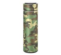 KAAVIYO Camouflage Army Camping Green Water Bottle Stainless Steel Insulated Vacuum Flask Leak Proof for Boys Girls