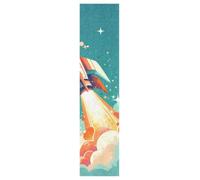 KAAVIYO Cielo Colorido Cohete DináMico Skateboard Griptape Antideslizante Autoadhesivo Longboard Griptapes Pegatinas de Agarre(9x33in,44x10in 1pcs)