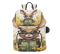 KAAVIYO CrayóN Arte Canguro MarróN Mochila de Moda para Estudiantes Bolso de Hombro Mochila de Viaje para Jóvenes