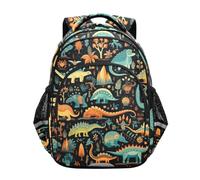 KAAVIYO Dinosaurios Verdes Alegres Mochila Infantil 3-12 Años Bolsa Escolar Mochila para Niños Pequeños