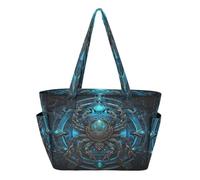 KAAVIYO EscorpióN Azul Oscuro MíStico Bolso de Playa Viaje Mano Para Mujer,Bolso de Hombro para Compras Niñas