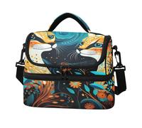 KAAVIYO Ilustraciones Lindas Guepardos Bolsa de Almuerzo Gran Capacidad,Tipo Bandolera Ideal Para el Trabajo Niños Niñas Picnic