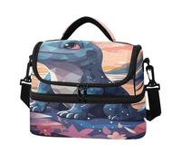 KAAVIYO Linda Luna De Komodo Bolsa de Almuerzo Gran Capacidad,Tipo Bandolera Ideal Para el Trabajo Niños Niñas Picnic