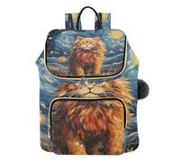 KAAVIYO Lindo Animal LeóN Luna Mochila de Moda para Estudiantes Bolso de Hombro Mochila de Viaje para Jóvenes