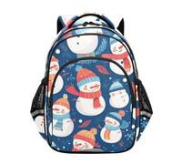 KAAVIYO MuñEcos De Nieve Blancos Alegre Invierno Mochila Infantil 3-12 Años Bolsa Escolar Mochila para Niños Pequeños