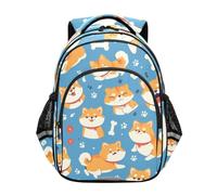 KAAVIYO Naranja Perros Alegres Mochila Infantil 3-12 Años Bolsa Escolar Mochila para Niños Pequeños