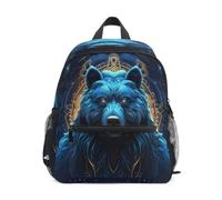 KAAVIYO Oso Azul Brillante Circular Mochila para Preescolar Niñas Niños Toddler Kids Estudiante Mochilas para Infantiles 3-8 Años