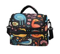KAAVIYO PatróN De Dibujos Animados Lindo Komodo Bolsa de Almuerzo Gran Capacidad,Tipo Bandolera Ideal Para el Trabajo Niños Niñas Picnic